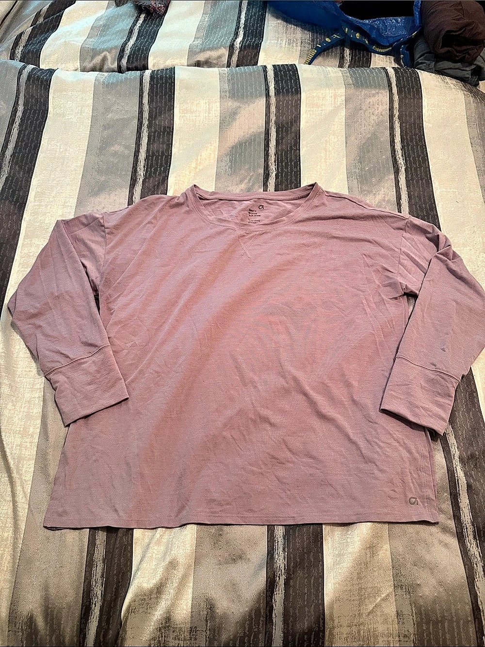 GapFit Breathe Brushed Tech Jersey purple Top Size L